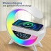 Bocina altavoz bluetooth inalámbrico con luz RGB y reloj con alarma MAYOREO 10606