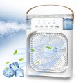 Ventilador enfriador y humidificador 3 en 1 con luz led usb, ideal para escritorio, recargable con depósito de agua 600ml, mayoreo 17327-4