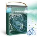 Ventilador enfriador y humidificador 3 en 1 con luz led usb, ideal para escritorio, recargable con depósito de agua 600ml, mayoreo 17327-4