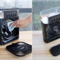 Ventilador enfriador y humidificador 3 en 1 con luz led usb, ideal para escritorio, recargable con depósito de agua 600ml, mayoreo 17327-4