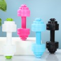 Botella deportiva forma mancuerna 500ml, cilindro de pesa colores variados, venta por mayoreo 2963