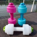 Botella deportiva forma mancuerna 500ml, cilindro de pesa colores variados, venta por mayoreo 2963