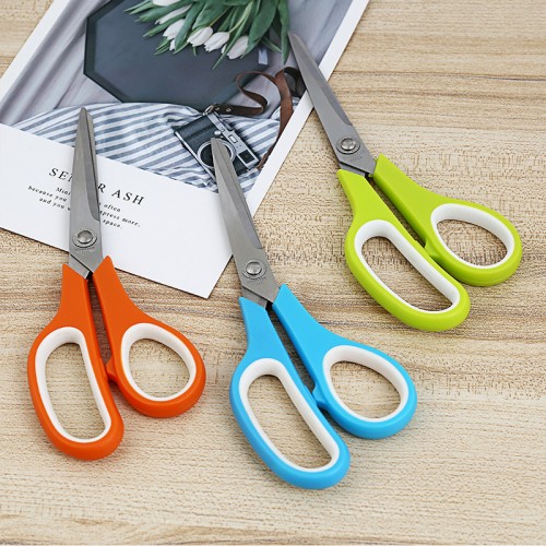 Tijeras de papeleria de acero inoxidable , MAYOREO 2PC