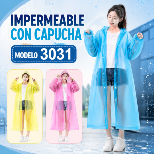 Impermeable con capucha en colores surtidos. Ideal para días de lluvia. Venta por mayoreo Impermeable con capucha en colores surtidos. Ideal para días de lluvia. Venta por mayoreo