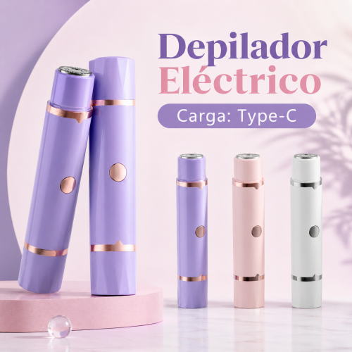 Depilador eléctrico portátil con carga Type-C, ideal para cuidado personal y retoques. Venta por mayoreo Depilador eléctrico portátil con carga Type-C, ideal para cuidado personal y retoques. Venta por mayoreo