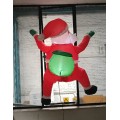 Inflable de Santa Claus de 1.5 m con luz LED. Ideal para decorar fachadas, jardines o interiores. Venta por mayoreo