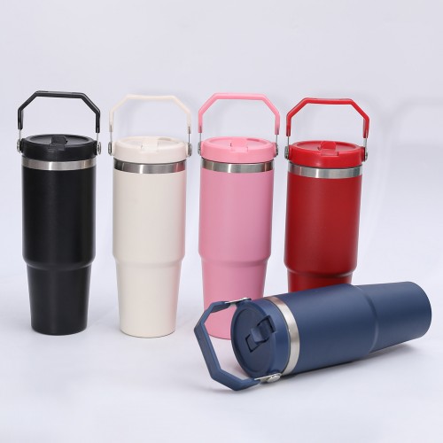 Vaso térmicos de acero inoxidable  con asa 30 oz por mayoreo colores variados venta al por mayor 31-66-26