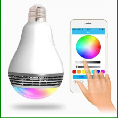 Foco con luz que cambia de color, bluetooth