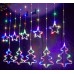  Serie de luces led cortina para navidad en forma de arbolitos y estrellitas  883228