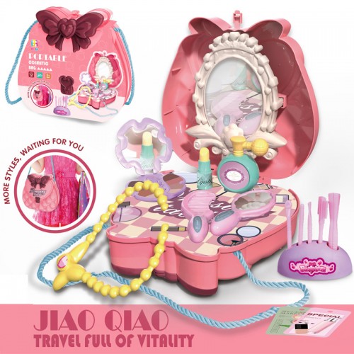 Set de accesorios y cosméticos de juguete en forma de bolso de hombro para niñas 332163