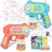 Pistola automática de burbujas con luces LED .Ideal para niños, fiestas o actividades al aire libre. Venta al por mayor 