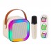 Bocina karaoke portátil con micrófono inalámbrico y luces LED RGB. Conexión Bluetooth y excelente sonido para fiestas y eventos. Venta al por mayor 3336