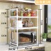 Organizador de cocina de 3 niveles para microondas y utensilios, estructura metálica compacta para encimera, venta por mayoreo 34122-18