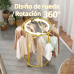 Perchero organizador de ropa con diseño circular y rotación de 360°. Incluye ruedas para fácil desplazamiento y estructura metálica resistente venta al por mayor 34122-33