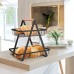 Canasta metálica de 2 niveles con diseño moderno y resistente, ideal para organizar frutas, verduras, pan o artículos de cocina venta al por mayor 34122-34