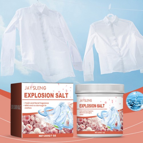 Detergente Explosion Salt con oxígeno activo, ideal para ropa muy sucia. Disuelve manchas difíciles, elimina olores profundos y deja la ropa limpia y fresca. Apto para lavadora y lavado a mano. Venta por mayoreo 34142-127