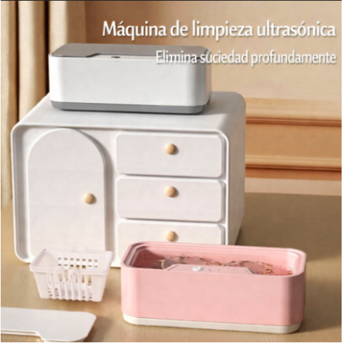 Limpiador Ultrasónico Portátil para Joyas, Lentes y Accesorios, Alta Eficiencia con Canastilla Incluida, mayoreo 34142-50 