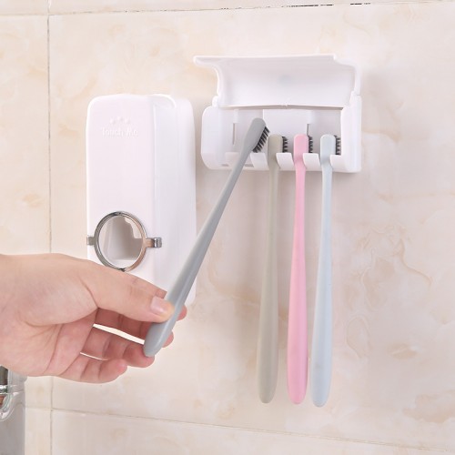 Dispensador Automático de Pasta Dental con Portacepillos para 5 Cepillos  Montaje en Pared  Higiénico y Práctico – Venta por Mayoreo 34142-63