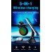 Altavoz Bluetooth 5 en 1 con cargador inalámbrico, iluminación LED, soporte para celular y reloj, venta por mayoreo 34142-69