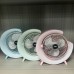 Ventilador pequeño de escritorio usb recargable, diseño colorido y silencioso con batería de larga duración, ideal para oficina o casa, mayoreo 34142-75