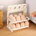 Dispensador de huevos, organizador automático de huevos, bandeja de huevos apilable, soporte para huevos de cocina, almacenamiento práctico para refrigerador, mayoreo 34142-78