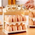 Dispensador de huevos, organizador automático de huevos, bandeja de huevos apilable, soporte para huevos de cocina, almacenamiento práctico para refrigerador, mayoreo 34142-78