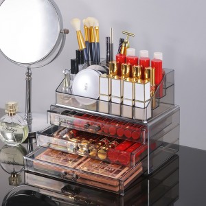 Organizador Acrílico con Cajones para Maquillaje  Compartimentos Múltiples para Labiales, Sombras y Cosméticos  Diseño Transparente Elegante  Venta por Mayoreo