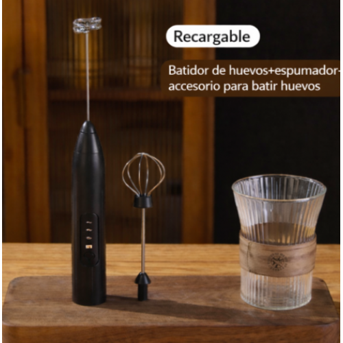 Espumador eléctrico recargable con doble cabezal. Ideal para café, capuchino o batir huevos. 2 en 1 Venta por mayoreo 34142-96 Espumador eléctrico recargable con doble cabezal. Ideal para café, capuchino o batir huevos. 2 en 1 Venta por mayoreo 34142-96