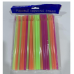 Popotes de plástico con cuchara colores surtidos paquete con 100 piezas por mayoreo 34866-3