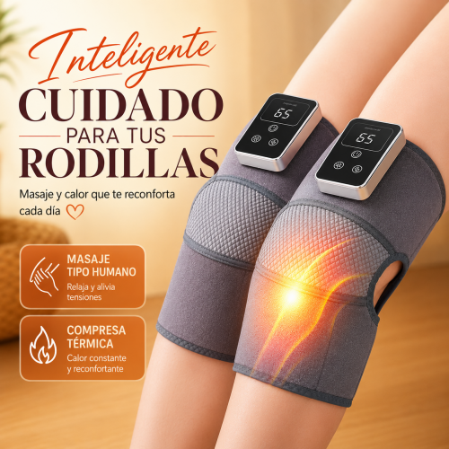 Masajeador de rodilla con pantalla digital y diseño envolvente. Ideal para sesiones de masaje en la zona de la rodilla. (1pz) Venta por mayoreo