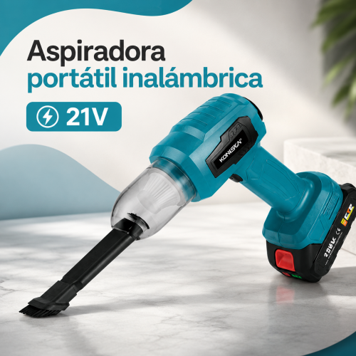Aspiradora portátil inalámbrica con boquilla de cepillo. Ideal para limpieza de superficies y espacios reducidos. Venta por mayoreo Aspiradora portátil inalámbrica con boquilla de cepillo. Ideal para limpieza de superficies y espacios reducidos. Venta por mayoreo