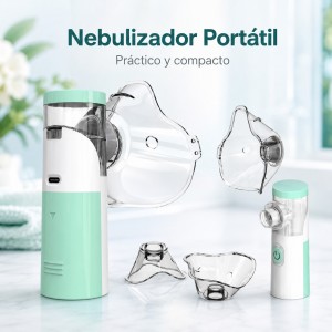 Nebulizador Portátil Recargable con Accesorios por Mayoreo