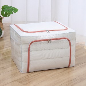 Caja organizadora plegable con estructura reforzada, doble cierre y ventana transparente frontal. Ideal para guardar ropa, cobijas, edredones, juguetes y artículos del hogar Venta al por mayor 35335-7 