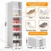 Zapatera cajas transparentes organizador de plástico y acrílico de 6 niveles plegable venta al por mayor 883573