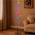 Árbol decorativo artificial en color blanco, con altura de 150 cm e iluminación LED multicolor. Venta por mayoreo 883616