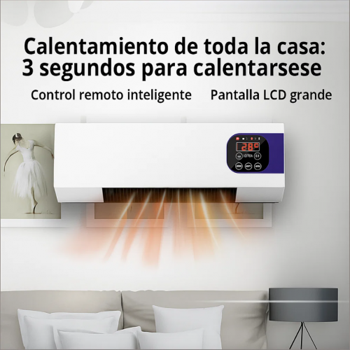 Calefactor y aire acondicionado de pared con control remoto. con aire caliente y frío, control remoto, pantalla digital y temporizador. Ideal para hogar u oficina. Venta al por mayor 3735