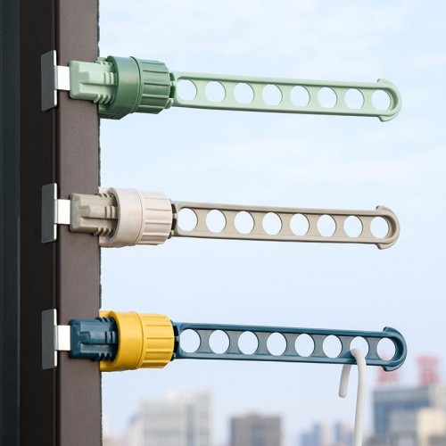 Perchero giratorio de pared con orificios para colgar ganchos y organizar ropa, toallas o accesorios. Venta por mayoreo 3910