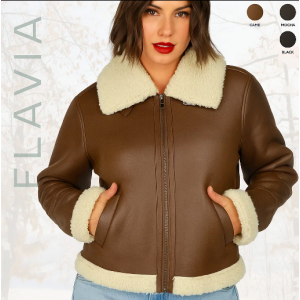 Chamarra para mujer Material suave, cálido y elegante. Con Forro de borrega Venta al por mayor 3IA7894