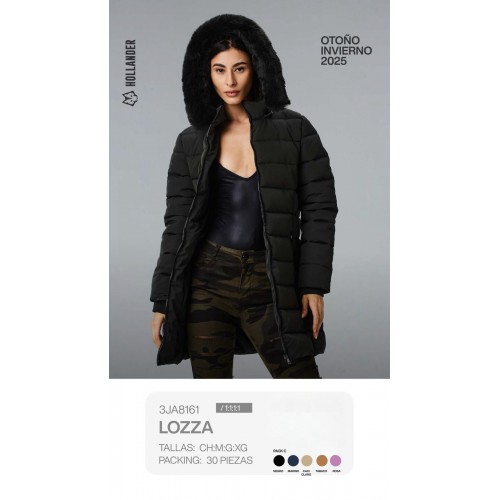 Chamarra larga para mujer . Diseño acolchado térmico con gorro afelpado, ideal para clima frío Con Forro de Peluche. Calidad PREMIUM Gorro Desmontable. Venta al por mayor 3JA8161 Chamarra larga para mujer . Diseño acolchado térmico con gorro afelpado, ideal para clima frío Con Forro de Peluche. Calidad PREMIUM Gorro Desmontable. Venta al por mayor 3JA8161