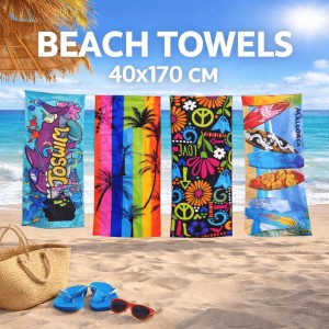 Toallas de Playa 40x170 cm Diseños Coloridos por Mayoreo 4102