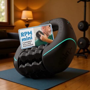 Masajeador de diseño compacto con múltiples rodillos redondeados, ideal para masaje corporal y uso personal. Venta por mayoreo