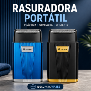 Rasuradora portátil con diseño compacto en colores variados ideal para cuidado personal y viajes. Venta por mayoreo