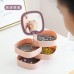 Organizador giratorio con compartimentos y espejo HD integrado. Ideal para guardar joyas, accesorios y maquillaje, mayoreo 4318