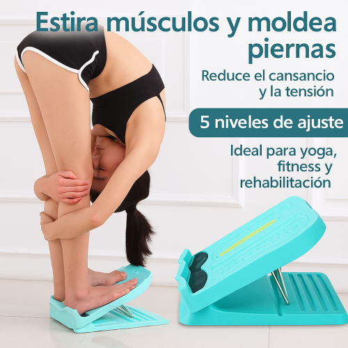 Plataforma inclinada para estiramientos con 5 niveles de ajuste (20° a 50°). Ayuda a mejorar la postura, la flexibilidad y a prevenir lesiones. Superficie antideslizante y diseño ergonómico para un entrenamiento seguro. Venta por mayoreo 4446