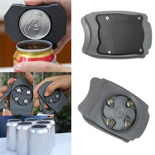 Abrelatas multifuncional  de manera rápida y segura. Ideal para uso en el hogar, bares, restaurantes. Compacto, fácil de transportar y con mecanismo de cuchillas internas. Venta por mayoreo 4504