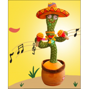 cactus bailarín musical interactivo, cactus con guitarra que canta y baila, juguete repetidor de voz, Venta al por mayor ZE-2439