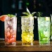 Vaso Totem de cristal transparente con diseño tallado único, ideal para agua, jugos, cócteles o bebidas refrescantes. Capacidad de 400ML
