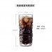 Vaso Totem de cristal transparente con diseño tallado único, ideal para agua, jugos, cócteles o bebidas refrescantes. Capacidad de 400ML