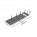 Organizador ajustable para cajones de cocina, con base perforada y varillas móviles que permiten adaptar el espacio a recipientes, platos, tapas y utensilios. Venta por mayoreo 4963