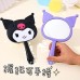 Espejo de mano diseño Kuromi para niñas, colores negro y morado, accesorio kawaii, venta al por mayor 4982